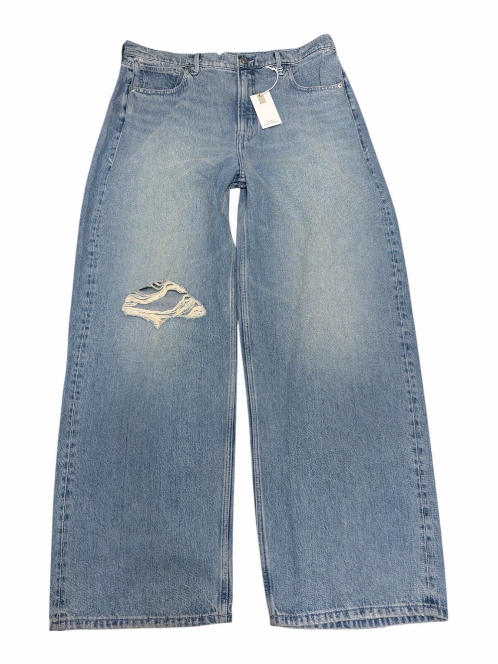 Good American Good Standard Baggy Jeans Size 12/31 Wide Leg Denim